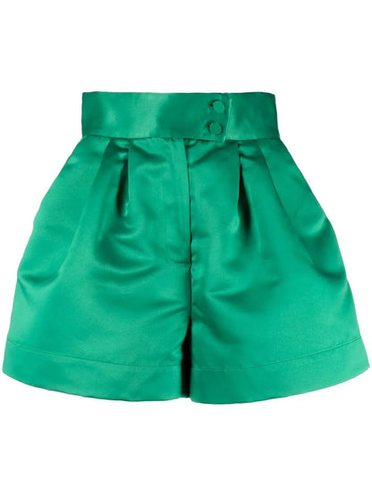 Satin-Finish Mini Shorts