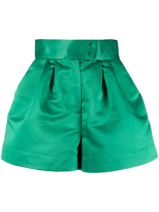 Satin-Finish Mini Shorts