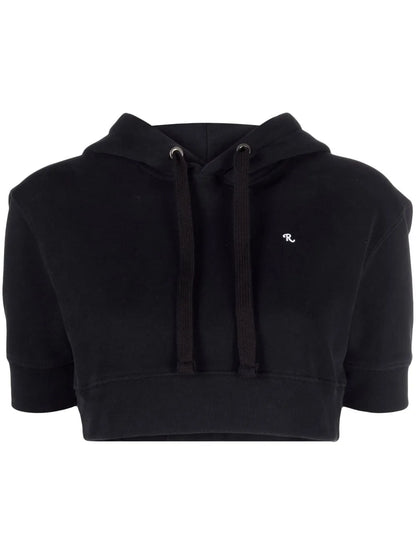 Cropped Short-Sleeve Hoodie