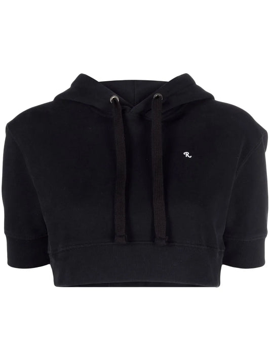 Cropped Short-Sleeve Hoodie