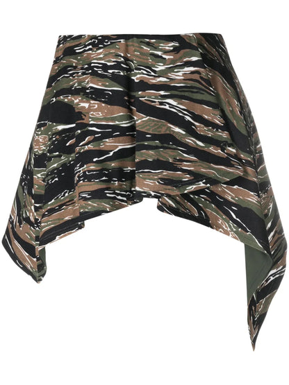 Camouflage-Print Mini Skirt