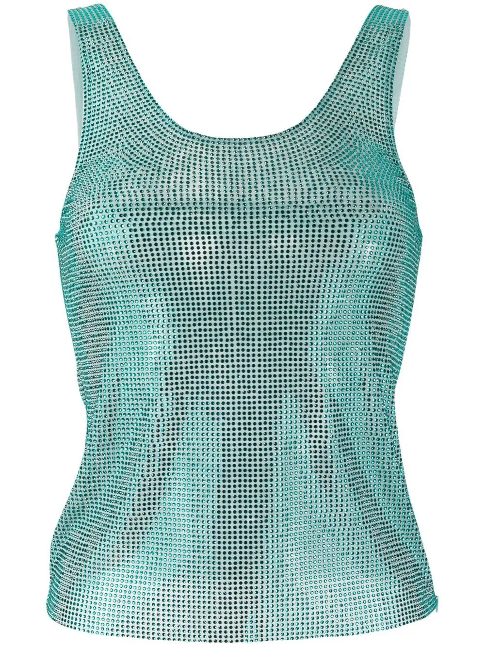 Rhinestone-Embellished Tank Top