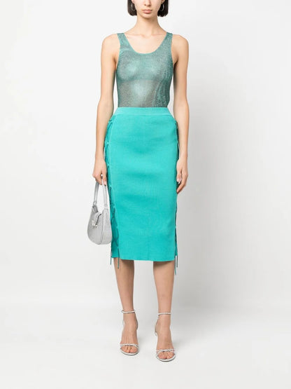 Rhinestone-Embellished Tank Top