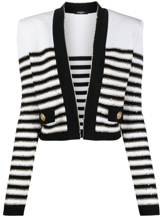 Striped Cropped Jacket