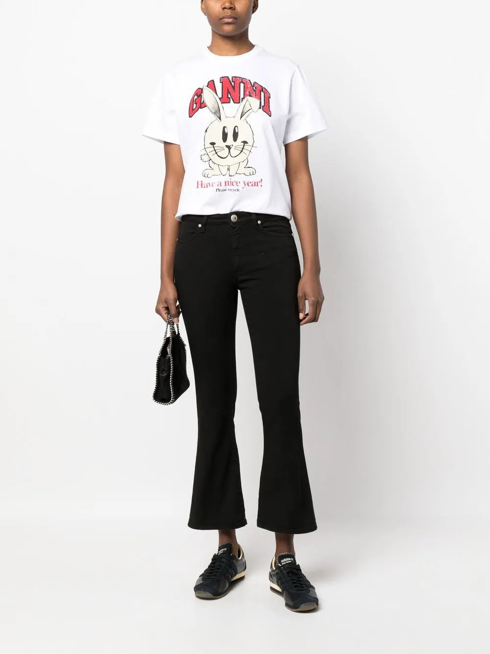 Logo-Patch Bootcut Jeans
