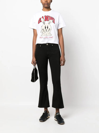 Logo-Patch Bootcut Jeans