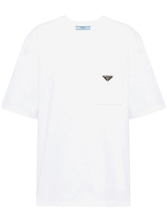 Triangle-Logo Cotton T-Shirt