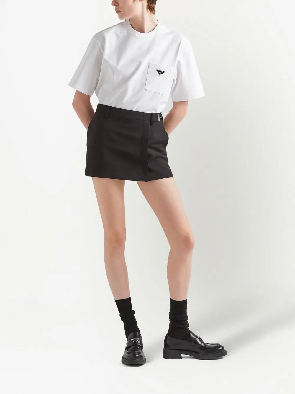 Triangle-Logo Cotton T-Shirt