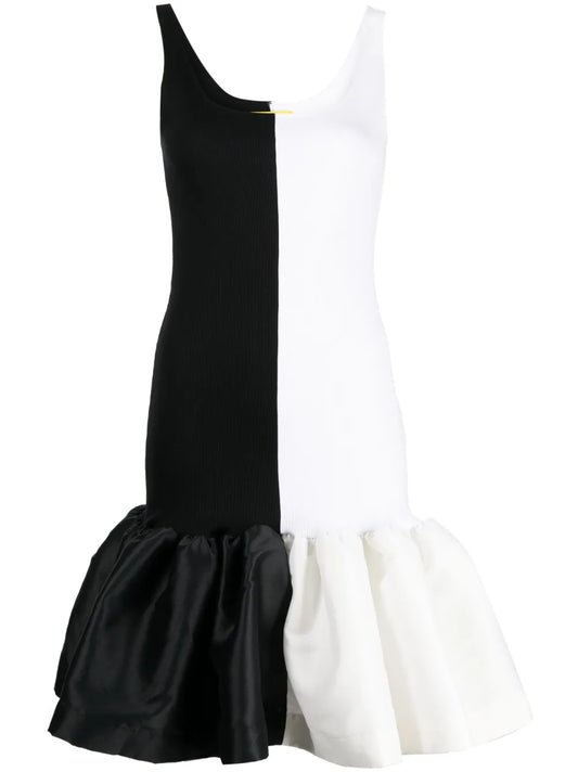 Puff-Hem Sleeveless Dress