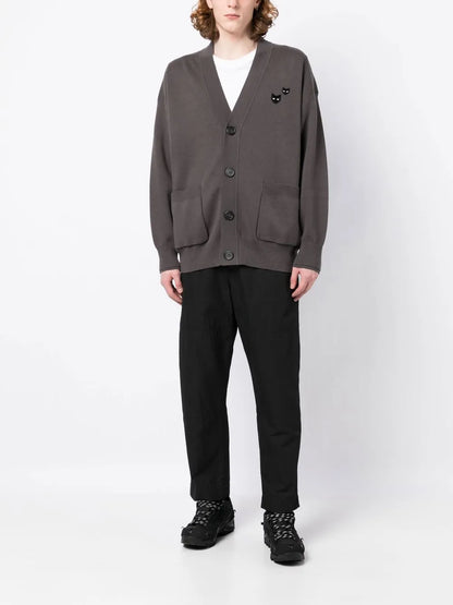 Twin Panther Cotton-Cashmere Cardigan