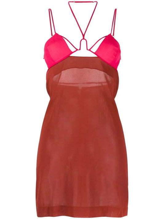 Underwire Strappy Mini Dress