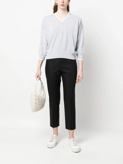 Cropped Tailored Trousers