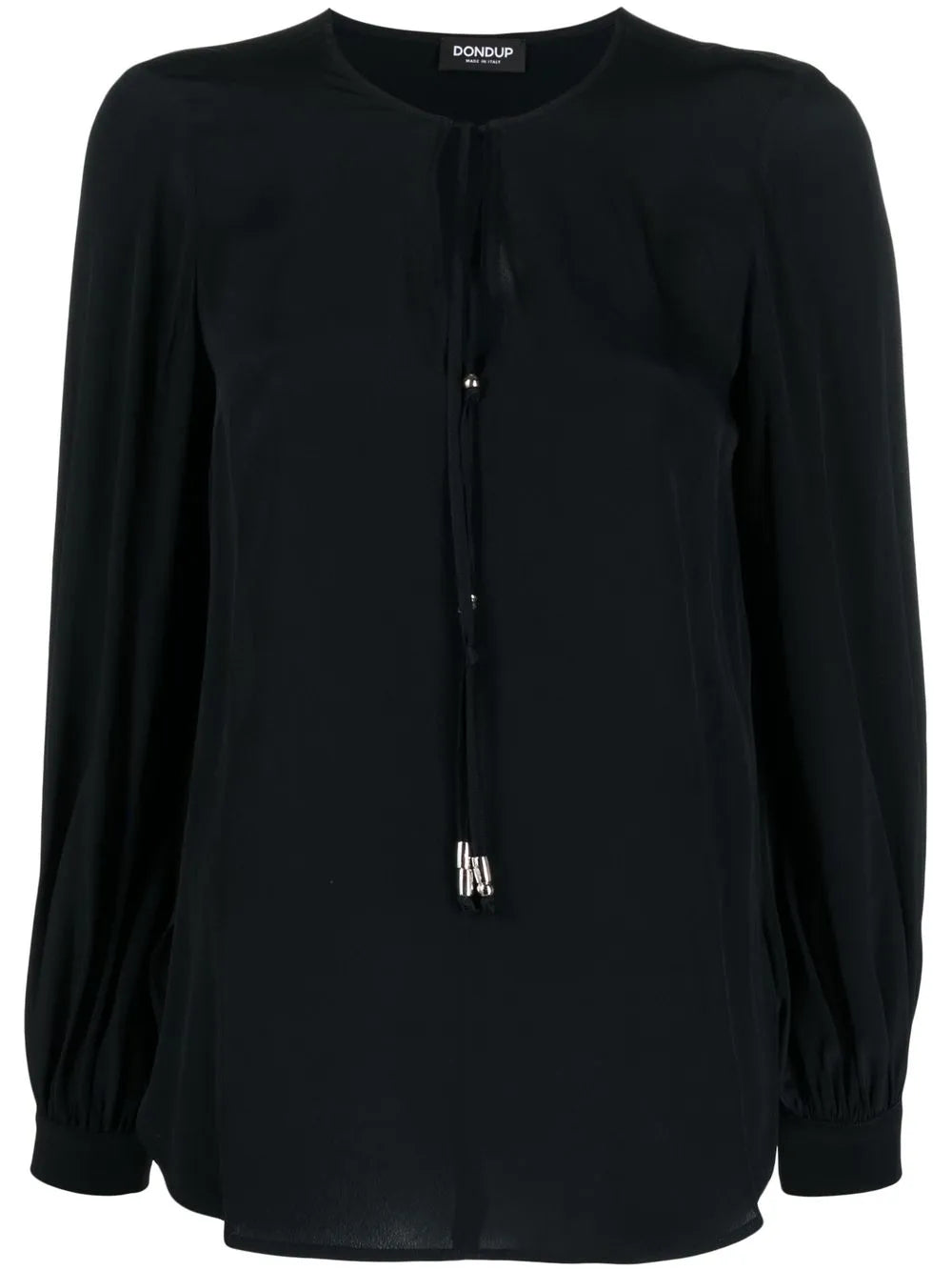 Keyhole-Neck Blouse