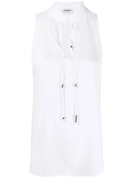 Keyhole-Neck Sleeveless Dress