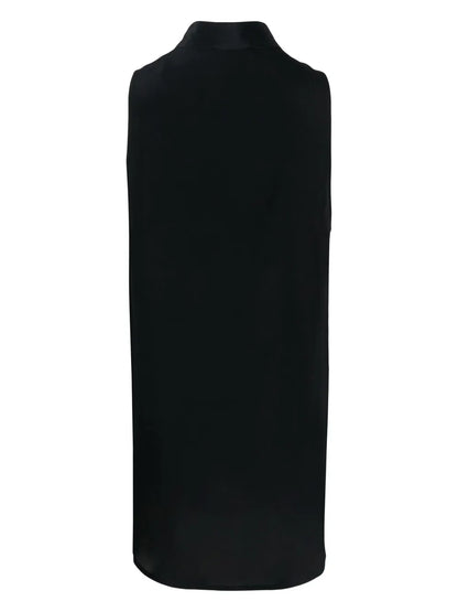 Keyhole-Neck Sleeveless Dress