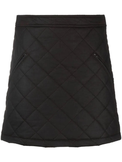 High-Waist Quilted Skirt