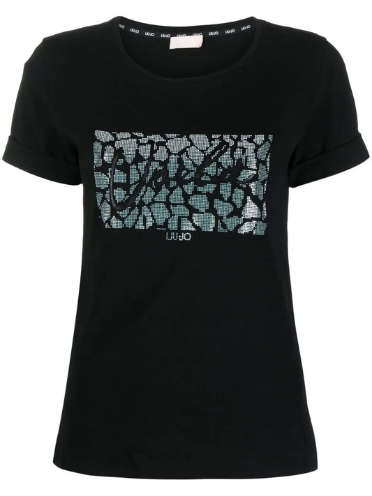 Logo-Embellishment Stretch-Cotton T-Shirt