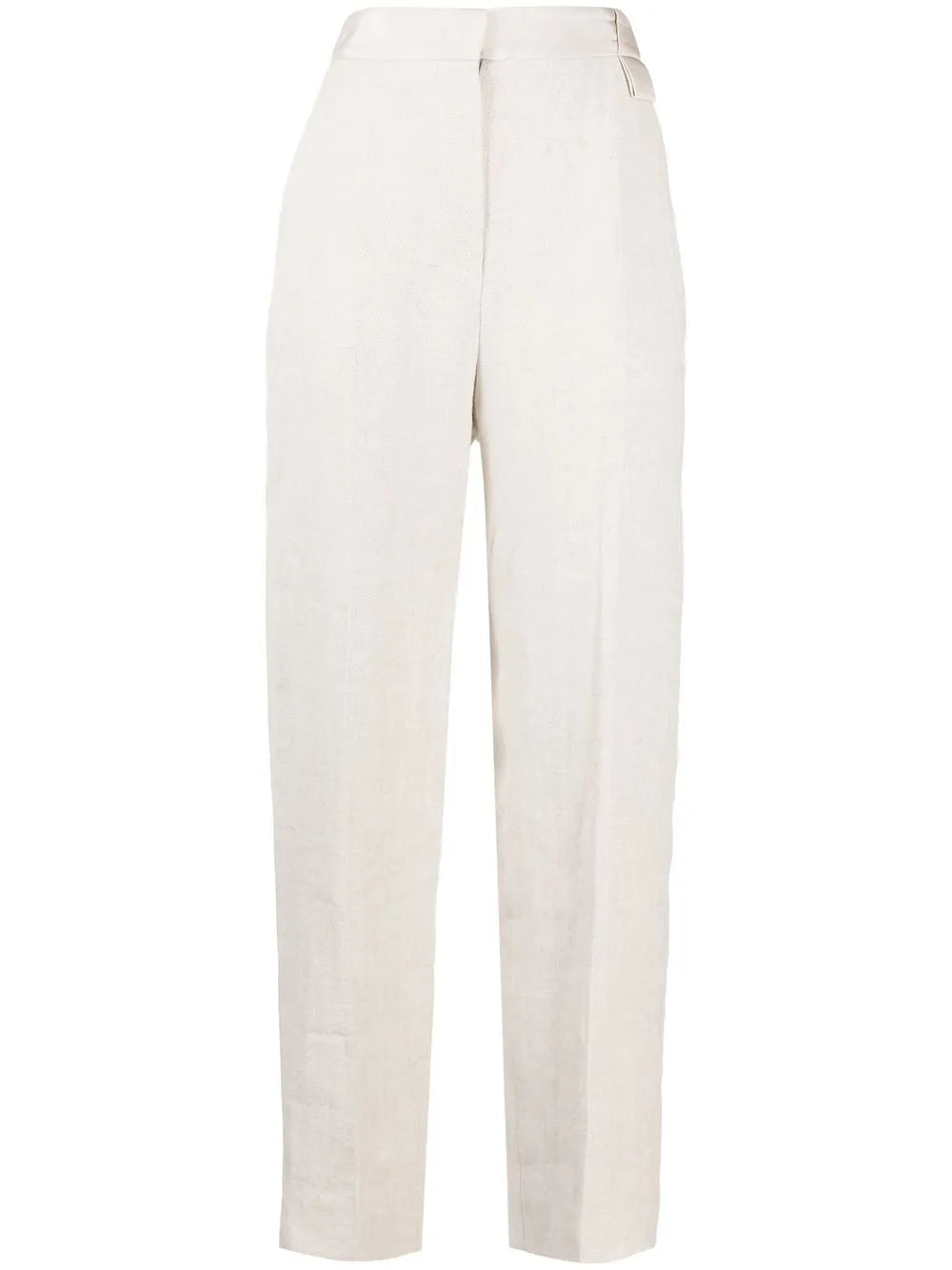 Pressed-Crease Straight Trousers