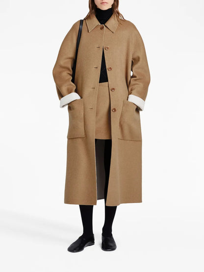 Melton Reversible Buttoned Peacoat