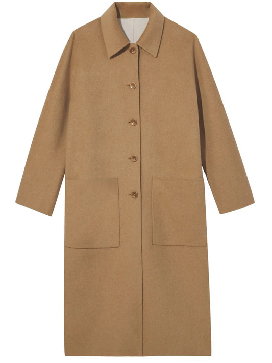 Melton Reversible Buttoned Peacoat