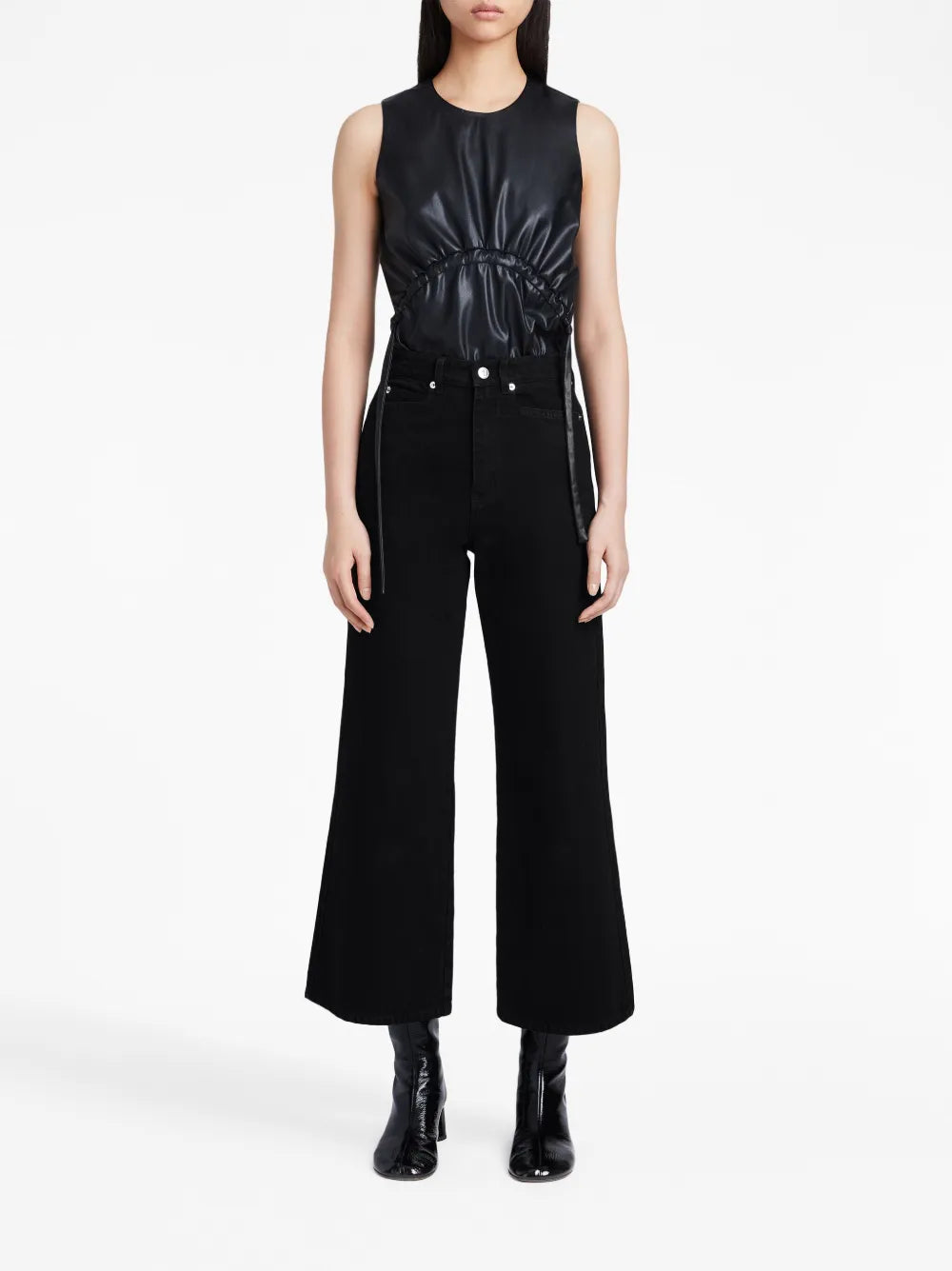 Logo-Patch Cropped Jeans