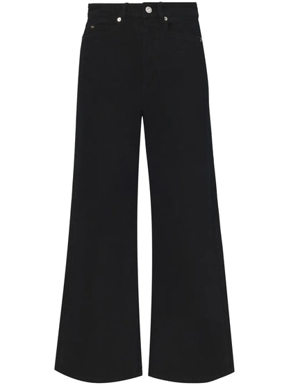Logo-Patch Cropped Jeans