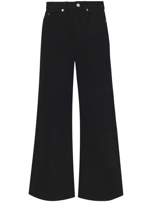 Logo-Patch Cropped Jeans