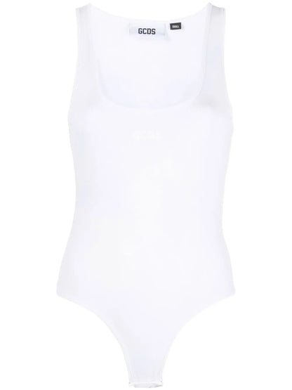 Logo-Print Sleeveless Bodysuit