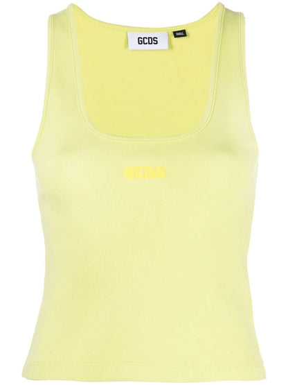 Logo-Print Cotton Tank Top