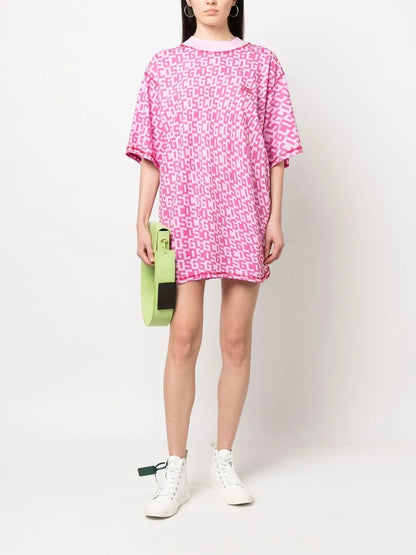 Monogram-Print T-Shirt Dress