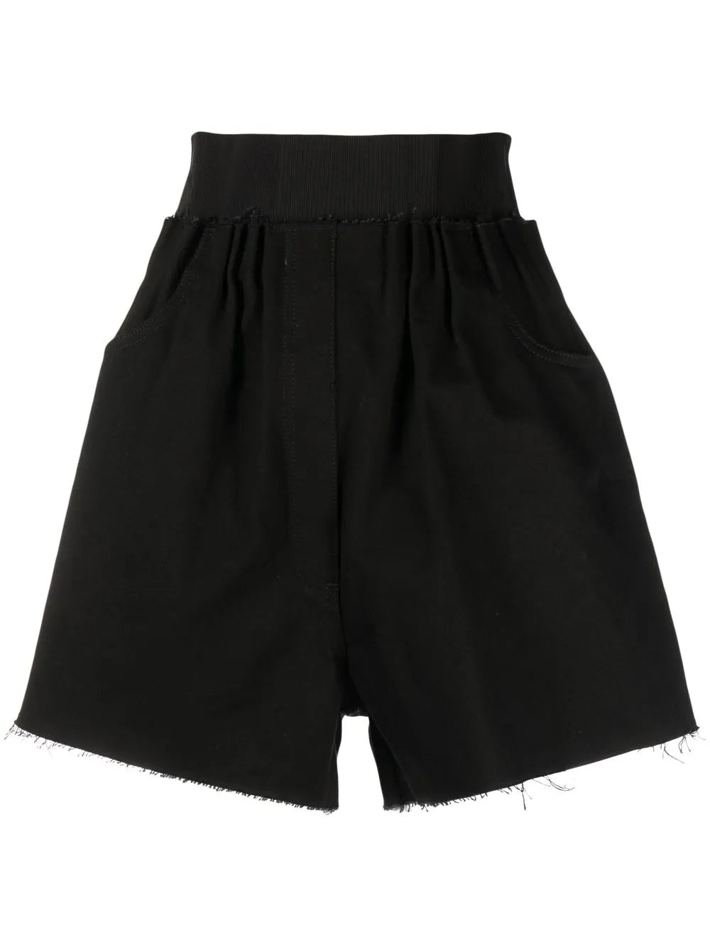 High-Waisted Cotton Shorts