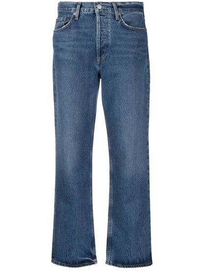 Organic-Cotton Cropped Jeans