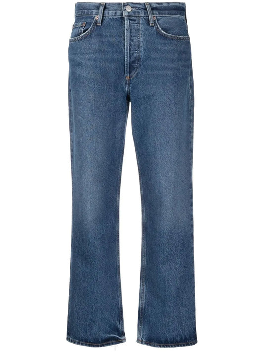 Organic-Cotton Cropped Jeans