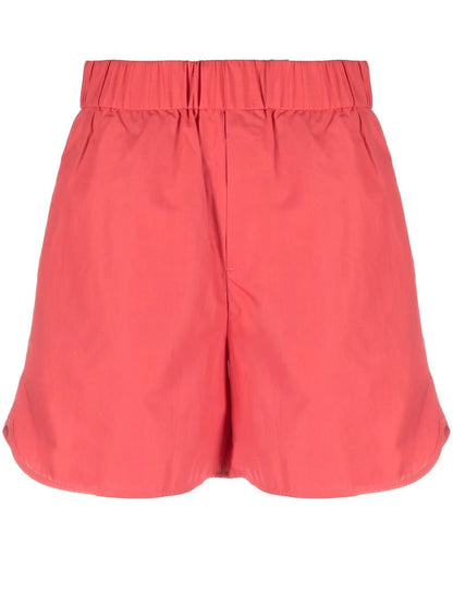Elasticated-Waistband Plain Shorts