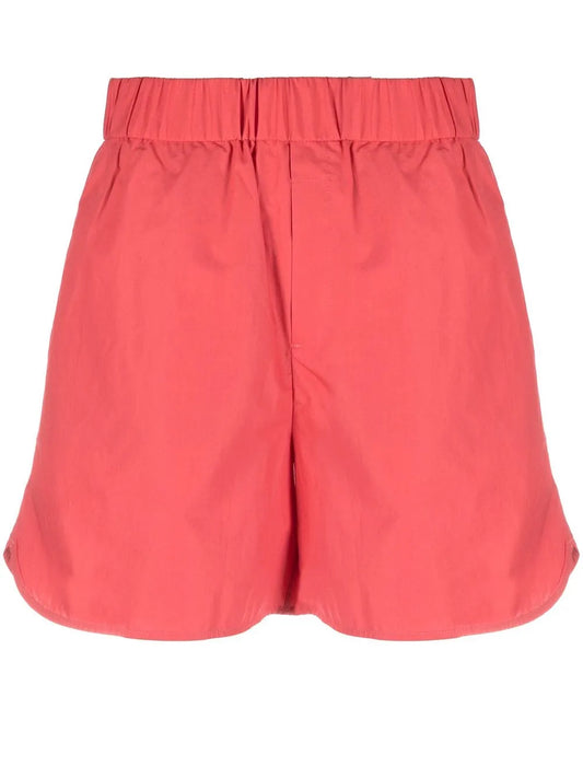 Elasticated-Waistband Plain Shorts