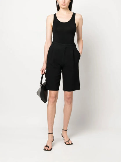 Contrast-Stitching Sleeveless Top