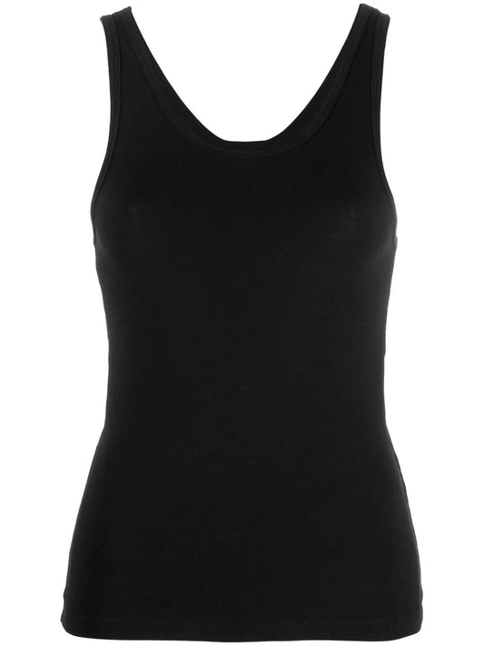 Contrast-Stitching Sleeveless Top