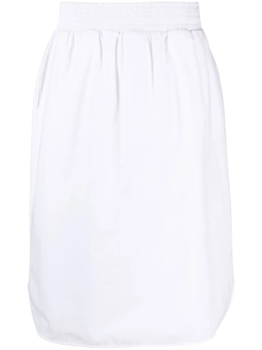 Elasticated-Waist Midi Skirt