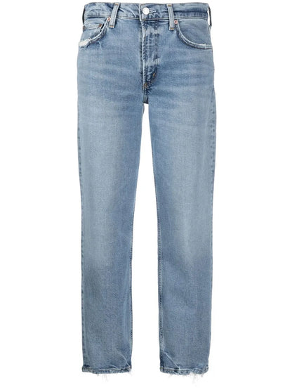 Kye Cropped Straight-Leg Jeans