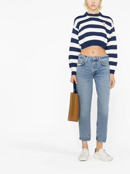 Kye Cropped Straight-Leg Jeans