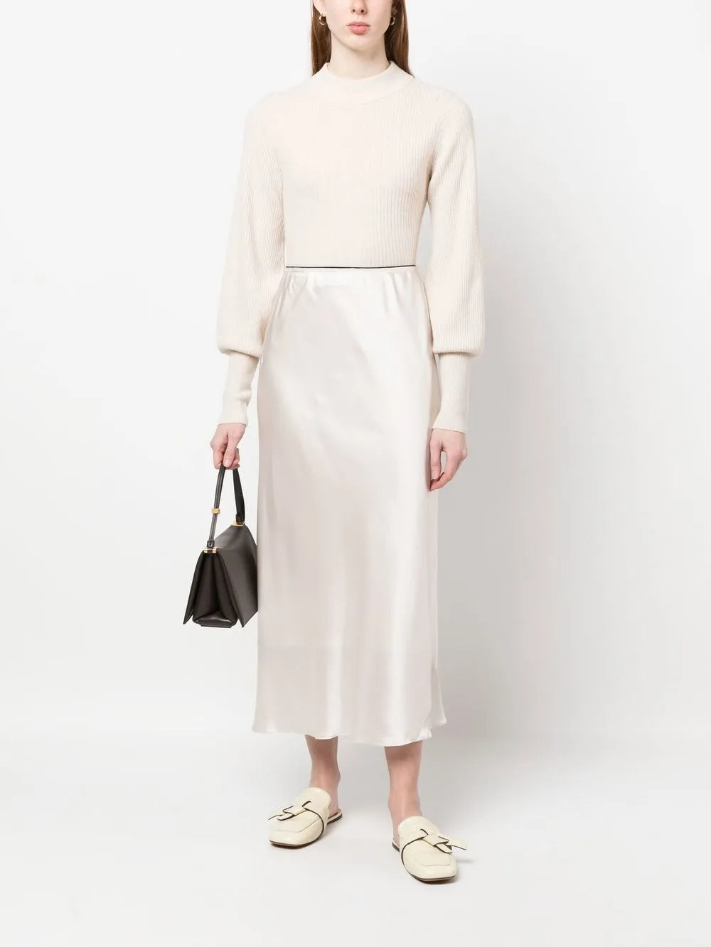 Silk Midi Skirt