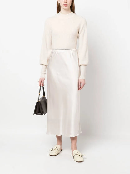 Silk Midi Skirt
