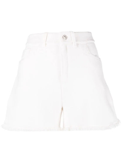 Fine-Knit Fringe-Detail Shorts