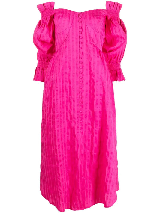 Off-Shoulder Cotton Dress