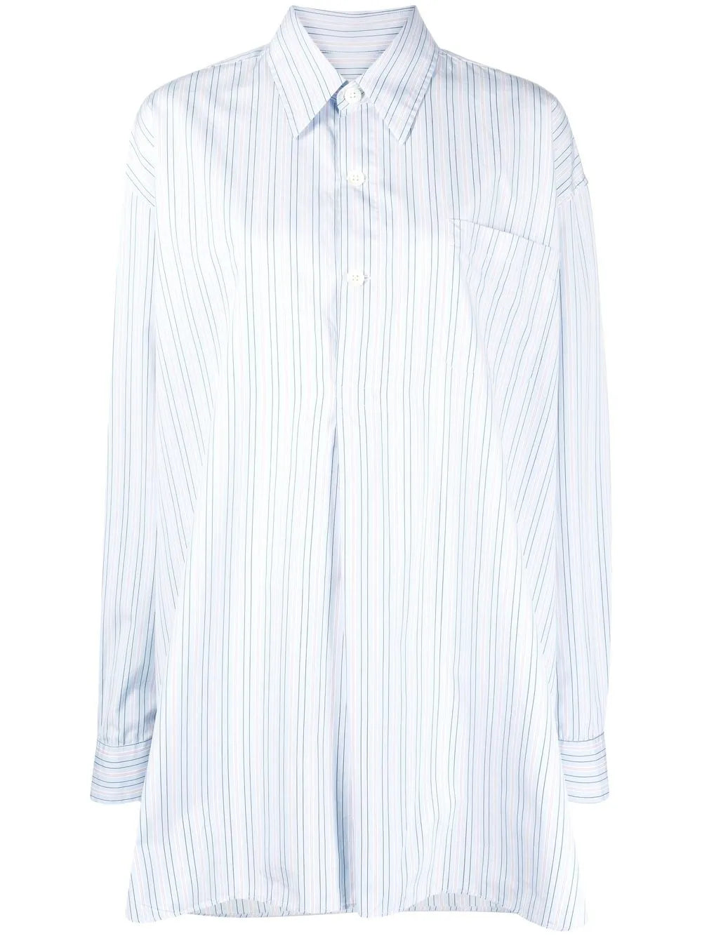 Striped Oversized Long-Sleeve Shirt