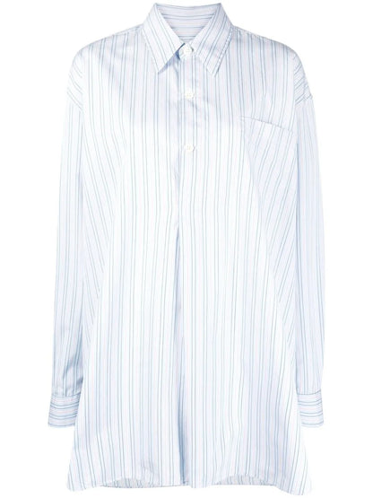 Striped Oversized Long-Sleeve Shirt