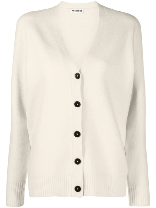 V-Neck Wool Cardigan