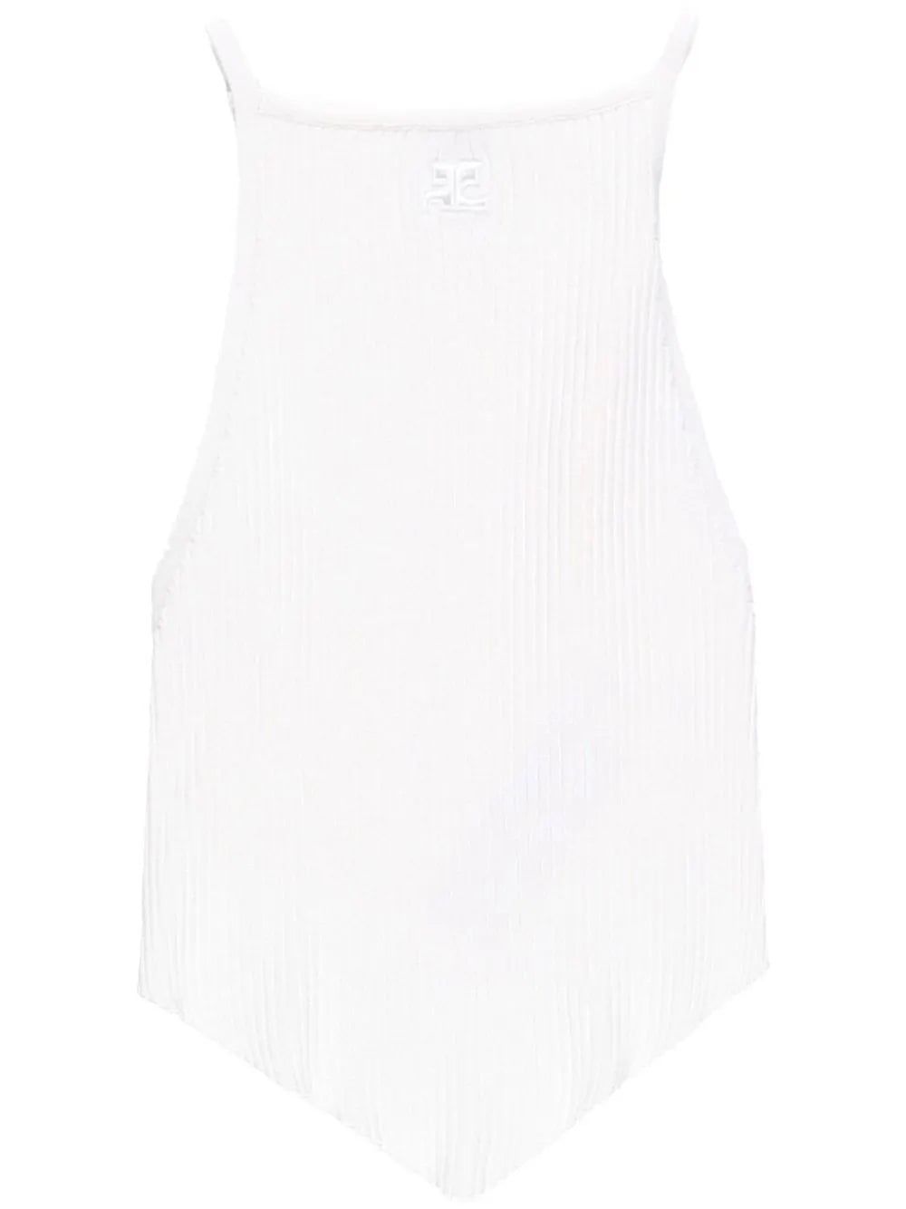 Pointy Rib-Knit Tank Top