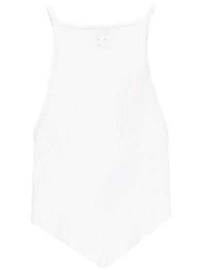 Pointy Rib-Knit Tank Top
