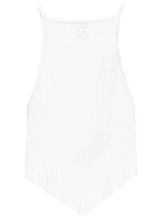 Pointy Rib-Knit Tank Top